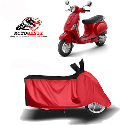 MOTOGENIX Two Wheeler Cover for Vespa(Vespa LX 125, Red, Black)