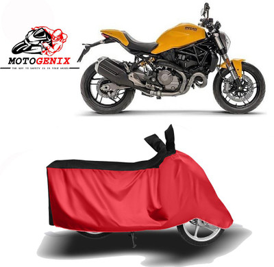 MOTOGENIX Two Wheeler Cover for Ducati(Monster 82, Red, Black)