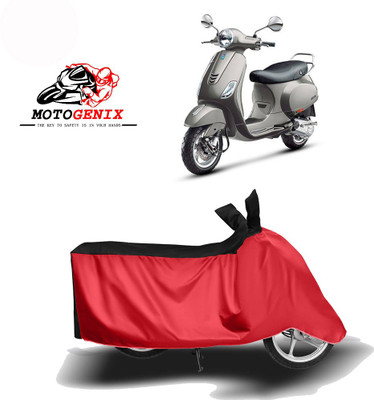 MOTOGENIX Two Wheeler Cover for Vespa(Vespa VXL 125, Red, Black)