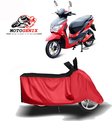 MOTOGENIX Two Wheeler Cover for Hero Electric(Dash, Red, Black)