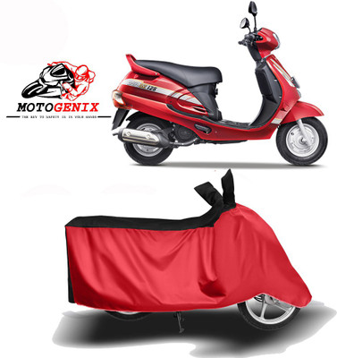 MOTOGENIX Two Wheeler Cover for Mahindra(Duro DZ, Red, Black)