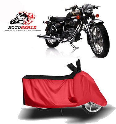 MOTOGENIX Two Wheeler Cover for Royal Enfield(Electra Delux, Red, Black)