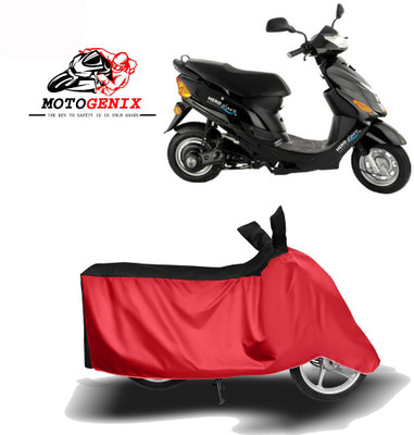 MOTOGENIX Two Wheeler Cover for Hero Electric(Electric Zippy, Red, Black)