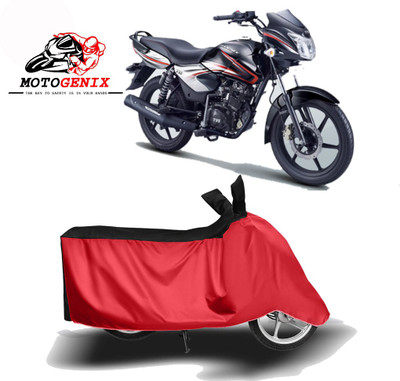 MOTOGENIX Two Wheeler Cover for TVS(Phoenix 125, Red, Black)