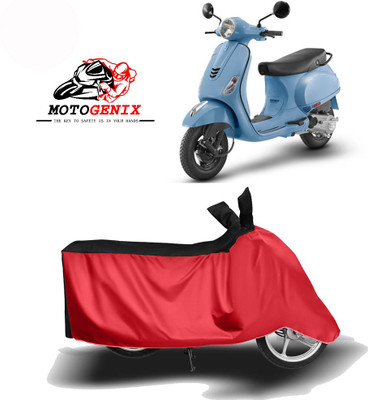 MOTOGENIX Two Wheeler Cover for Vespa(Vespa LX, Red, Black)