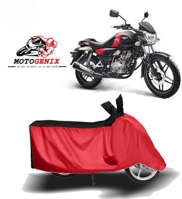 MOTOGENIX Two Wheeler Cover for Bajaj(V 150, Red, Black)