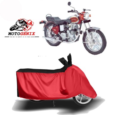 MOTOGENIX Two Wheeler Cover for Royal Enfield(Machismo 350, Red, Black)