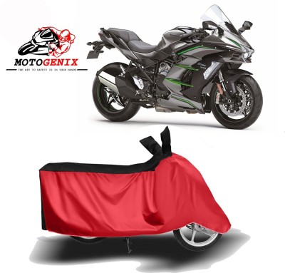 MOTOGENIX Two Wheeler Cover for Kawasaki(Ninja H2, Red, Black)