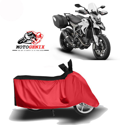 MOTOGENIX Two Wheeler Cover for Ducati(Hyperstrada, Red, Black)