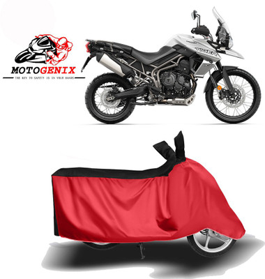 MOTOGENIX Two Wheeler Cover for Triumph(Tiger 800 XCA, Red, Black)