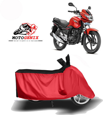 MOTOGENIX Two Wheeler Cover for Suzuki(GS 150R, Red, Black)