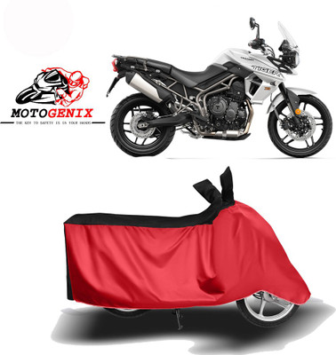 MOTOGENIX Two Wheeler Cover for Triumph(Tiger 800 XR, Red, Black)