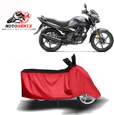 MOTOGENIX Two Wheeler Cover for Honda(CB Unicorn 150, Red, Black)