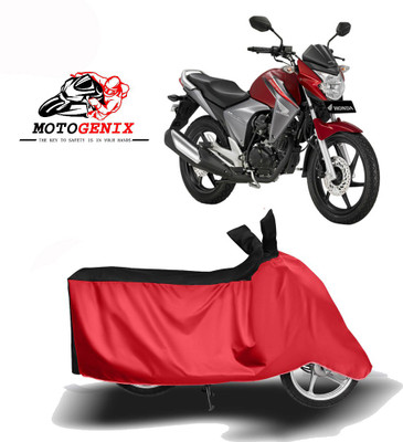 MOTOGENIX Two Wheeler Cover for Honda(Dazzler, Red, Black)