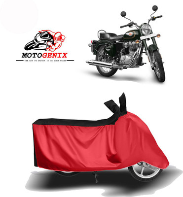 MOTOGENIX Two Wheeler Cover for Royal Enfield(Twin spark, Red, Black)