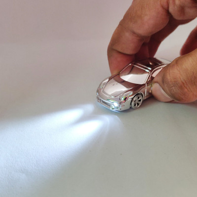 play run mini car shape windproof Electronic USB Rechargeable Lighter with keychain CSSL/0003 Cigarette Lighter(Silver)