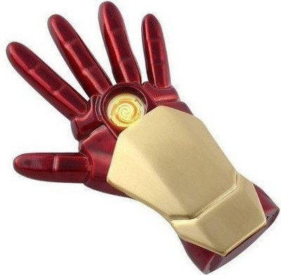 Explorer ™ Imported Iron Man Energy Hand Shape Rechargable Flameless Windproof Lighter Key Ring Key Chain | 100 Time Ignition Coil start after battery charged Cigarette Lighter, USB Cable(Red)