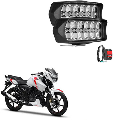 COMICAL HIGH QUALITY SUPER BRIGHT WATERPROOF DUAL ROW LED LIGHT WITH ON/OFF BUTON-074 Headlight Motorbike LED for TVS (12 V, 16 W)(Apache RTR 200)