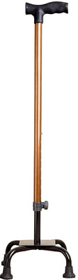 roston Surgical Four Leg Height Adjustable Crutch Handle Walking Stick For Unisex- Copper Walking Stick