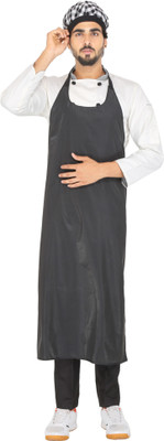 Hi Fashion Polyester Chef's Apron - Free Size(Black, Single Piece)