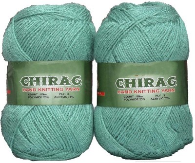 JEFFY Oswal Chirag Light Turquoise (600 gm) Wool Ball Hand Knitting Wool/Art Craft Soft Fingering Crochet Hook Yarn, Needle Knitting Yarn Thread Shade no-4