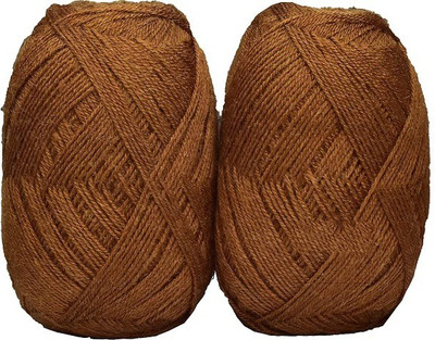 JEFFY Oswal Chirag Brown (600 gm) Wool Ball Hand Knitting Wool/Art Craft Soft Fingering Crochet Hook Yarn, Needle Knitting Yarn Thread Shade no-30