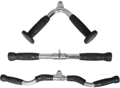 GS SPORTS Zig Zag Handle, Triceps Straight LAT Bar, Triceps V Shaped Handle Bar, Combo Pack. Multi-training Bar