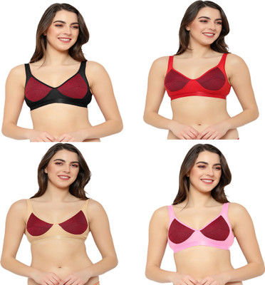 Earmark Women Full Coverage Non Padded Bra(Multicolor)