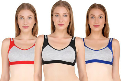 Wonkey Women Sports Non Padded Bra(Multicolor)