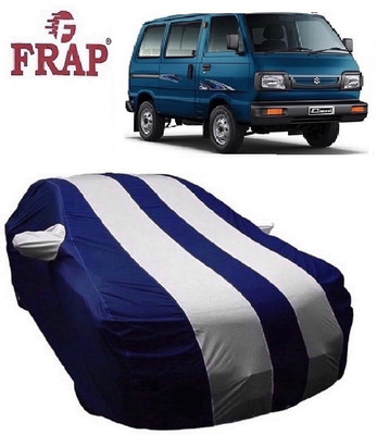 Frap Car Cover For Maruti Omni (With Mirror Pockets)(White, Blue)