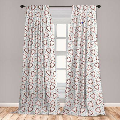 Ad Nx 154 cm (5 ft) Window Polyester Room Darkening Curtain (Pack Of 2)(White, Printed)
