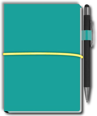 Nourish Small (7x5 in) Memo Pad with Sticky Notes, Stylus Pen & 1 Extra Pad… A6 Memo Pad Ruled and Unruled 50 Pages(Turquoise)