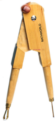 MATHWORLD Wooden compass big size for drawing ,engineering ,school with metal holders Drafting Compass Set(Number of 1)