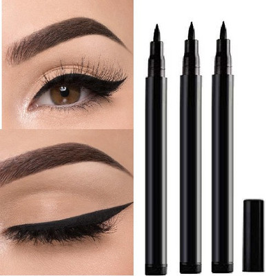 tanvi27 PROFESSIONAL COLOR SMUDGE PROOF JET BLACK SKETCH EYE LINER PACK OF 3 7.5 g(black)