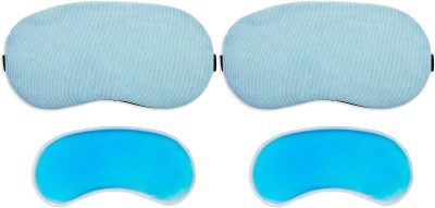 JK ENTERPRISE Sleeping Eye Mask Cover for Insomnia, Meditation, Puffy Eyes and Dark Circles Bunny Pink Gel 2 PC LIGHT BLUE(150 g)