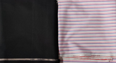 Raymond Cotton Blend Striped Shirt & Trouser Fabric