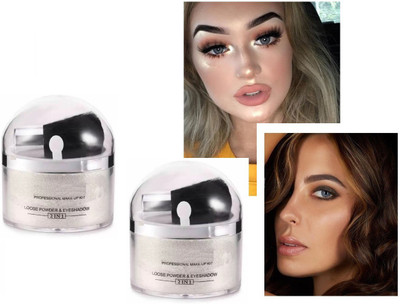 tanvi27 NEW ILLUMINATOR SHIMMERY SHINY GLOW FACE MAKEUP POWDERY SILVERY HIGHLIGHTER FOR ALL TYPE SKIN TONE SILVER COMBO Highlighter(SILVER)