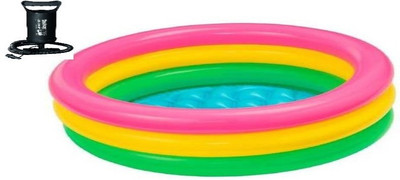 ECOM BHARAT BOB-9 Inflatable Swimming Pool, Inflatable Toy Pump(Multicolor)