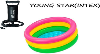 ECOM BHARAT AZ2 Inflatable Swimming Pool, Inflatable Toy Pump(Multicolor)