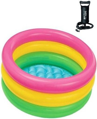 ECOM BHARAT BOB-6 Inflatable Swimming Pool, Inflatable Toy Pump(Multicolor)