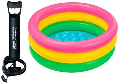 ECOM BHARAT mnb-43 Inflatable Swimming Pool, Inflatable Toy Pump(Multicolor)