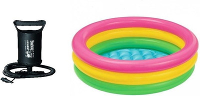 ECOM BHARAT BOB-29 Inflatable Swimming Pool, Inflatable Toy Pump(Multicolor)