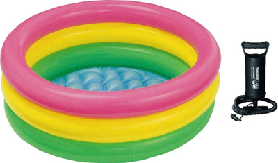 ECOM BHARAT mnb-50 Inflatable Swimming Pool, Inflatable Toy Pump(Multicolor)