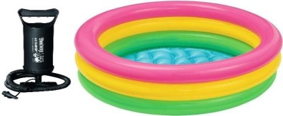 ECOM BHARAT BOB-24 Inflatable Swimming Pool, Inflatable Toy Pump(Multicolor)