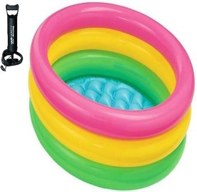ECOM BHARAT BOB-5 Inflatable Swimming Pool, Inflatable Toy Pump(Multicolor)