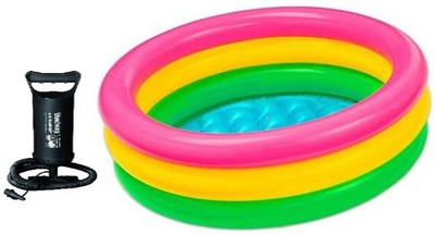 ECOM BHARAT BOB-14 Inflatable Swimming Pool, Inflatable Toy Pump(Multicolor)