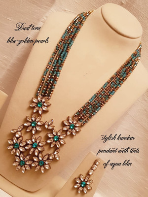 CATALYST Alloy Gold-plated Gold, Blue Jewellery Set(Pack of 1)