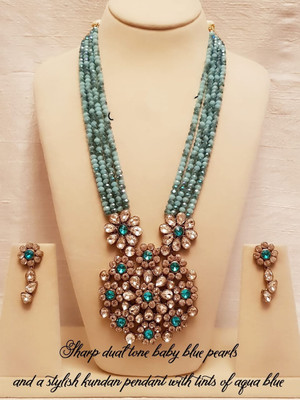 CATALYST Alloy Gold-plated Blue Jewellery Set(Pack of 1)