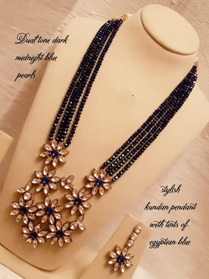 CATALYST Alloy Gold-plated Blue Jewellery Set(Pack of 1)