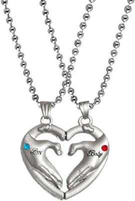 Shiv Jagdamba Rhodium Metal Locket Set